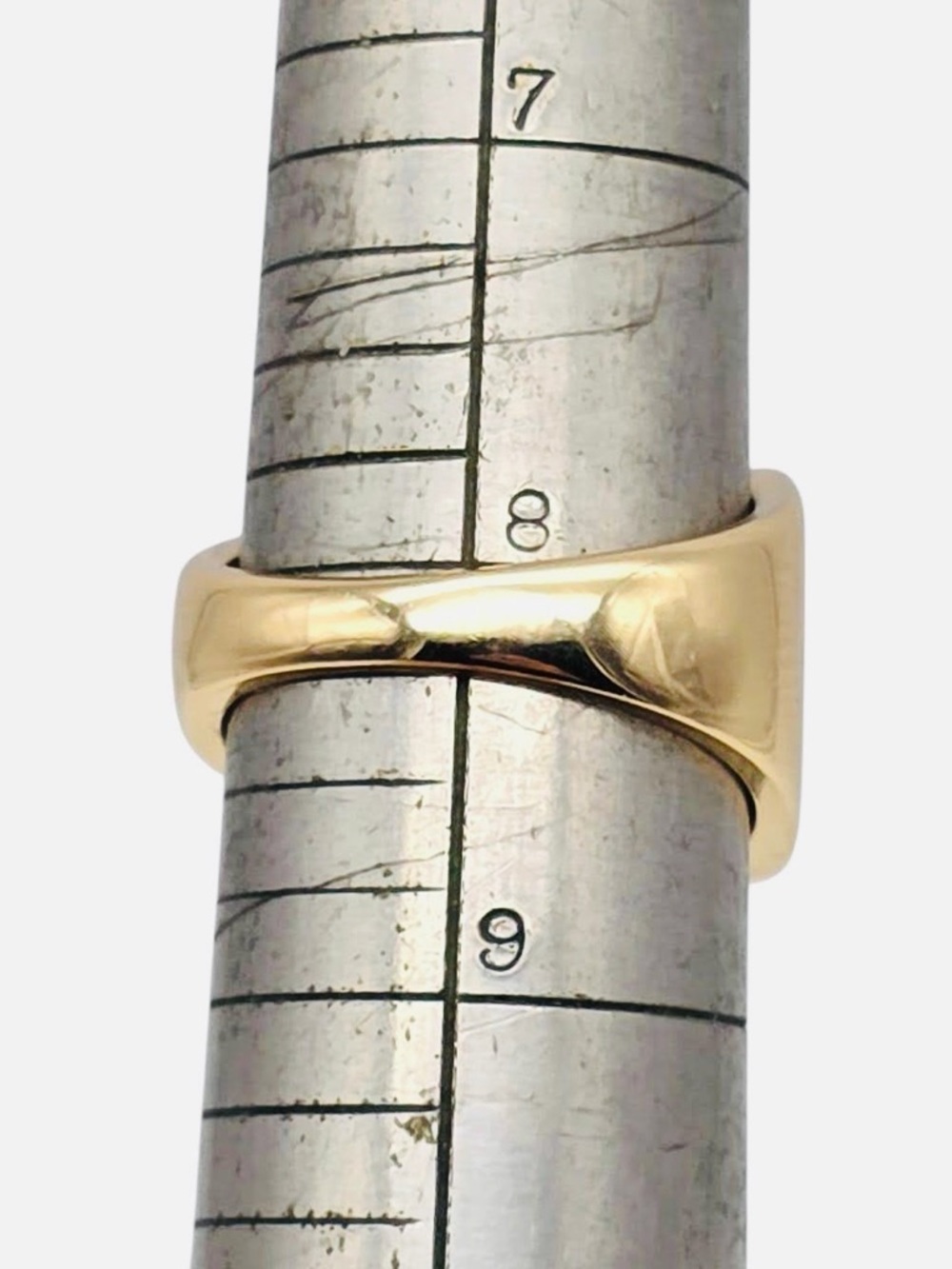 Sculptural Gold Tone Open Heart Signet Ring Bold Minimalist Runway Statement - Picture 4 of 5